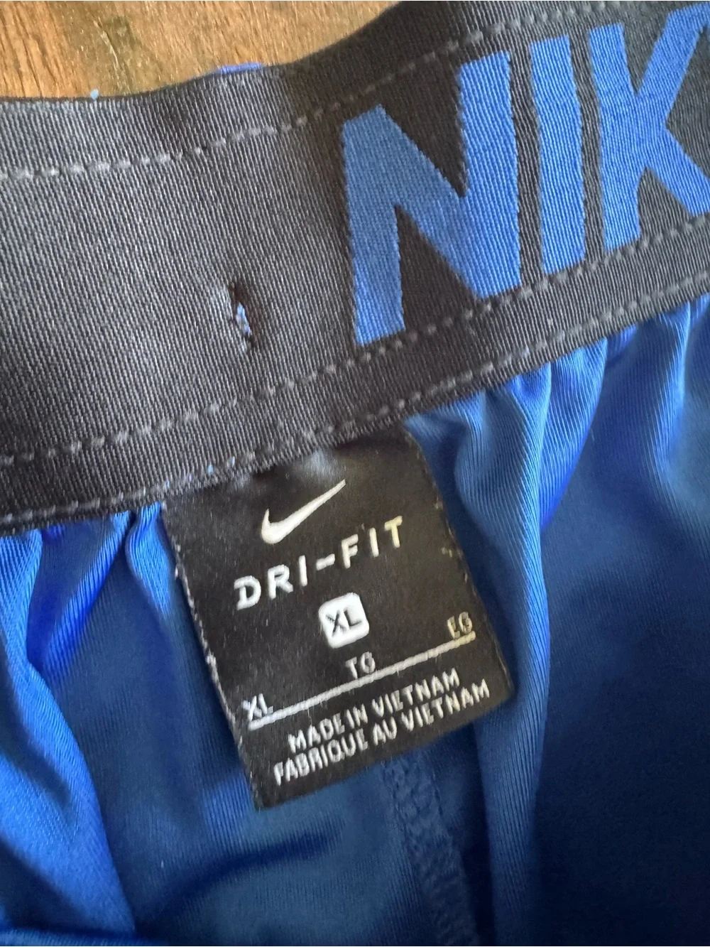 Nike Dri-FIT Men’s Blue Running Training Shorts XL Drawstring 8.5” Inseam